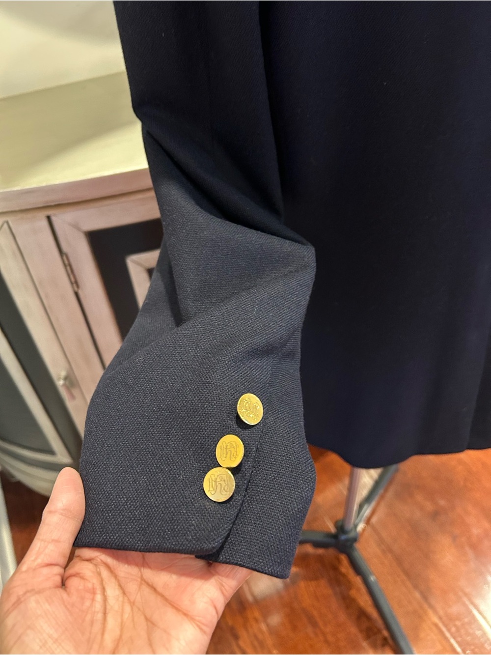 Neiman Marcus Navy Single-Breasted Men's Blazer 💯 % cashmere - Picture 5 of 12